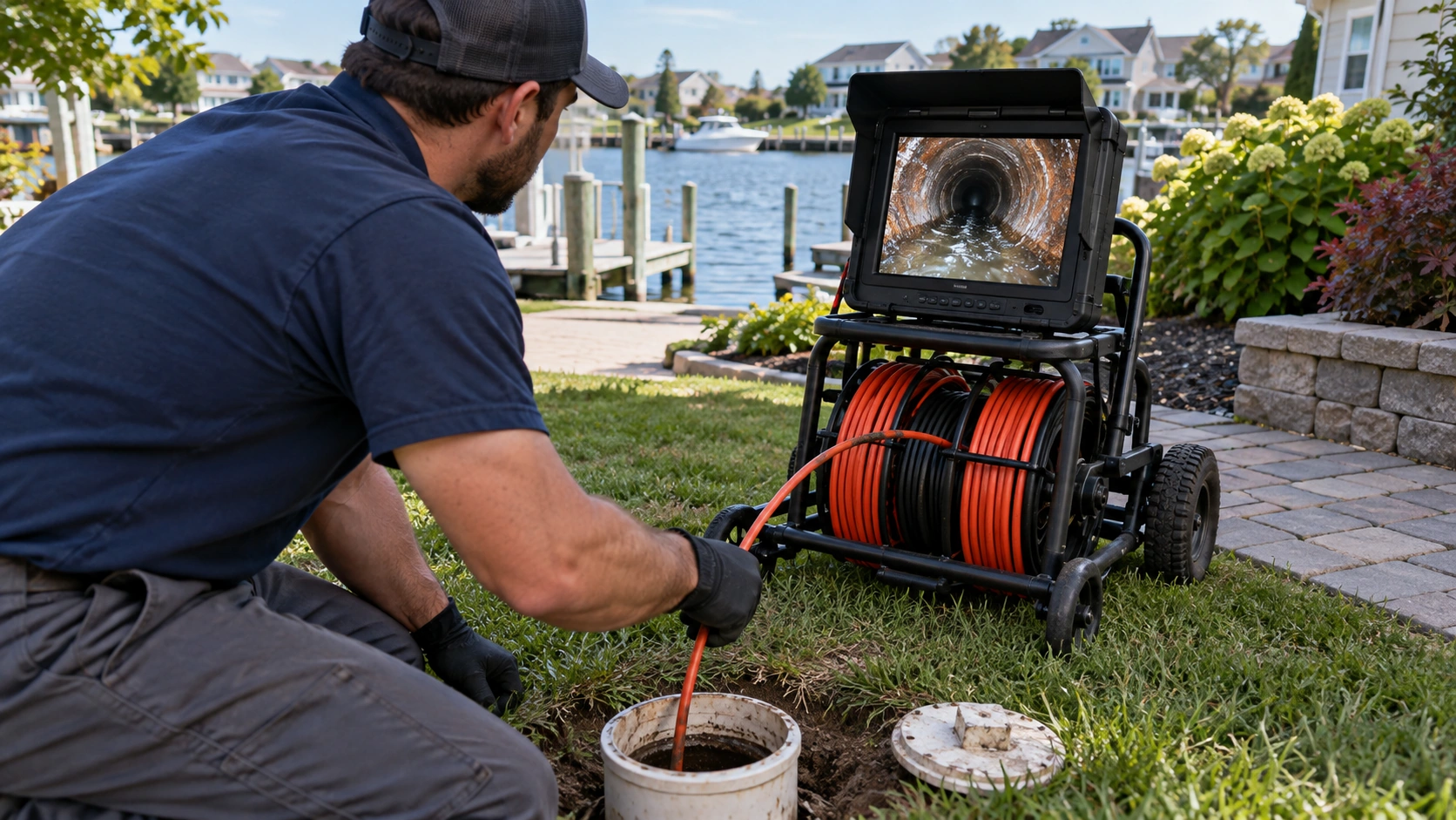 Sump pump backup system test.