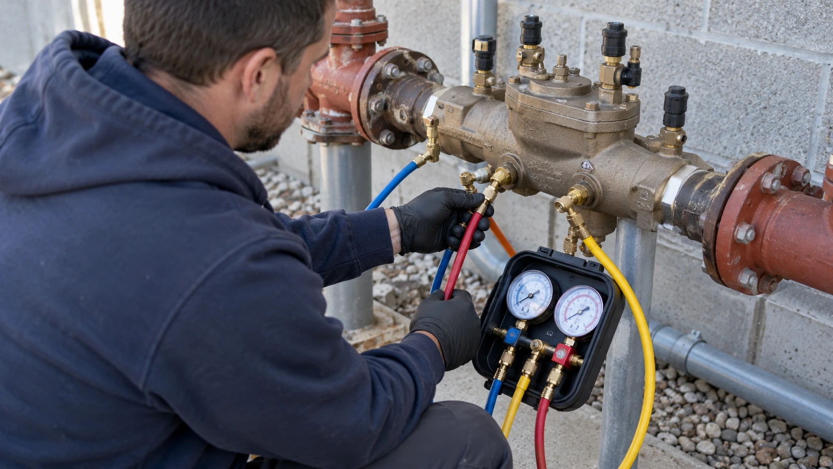 Preventive plumbing inspection for property management.
