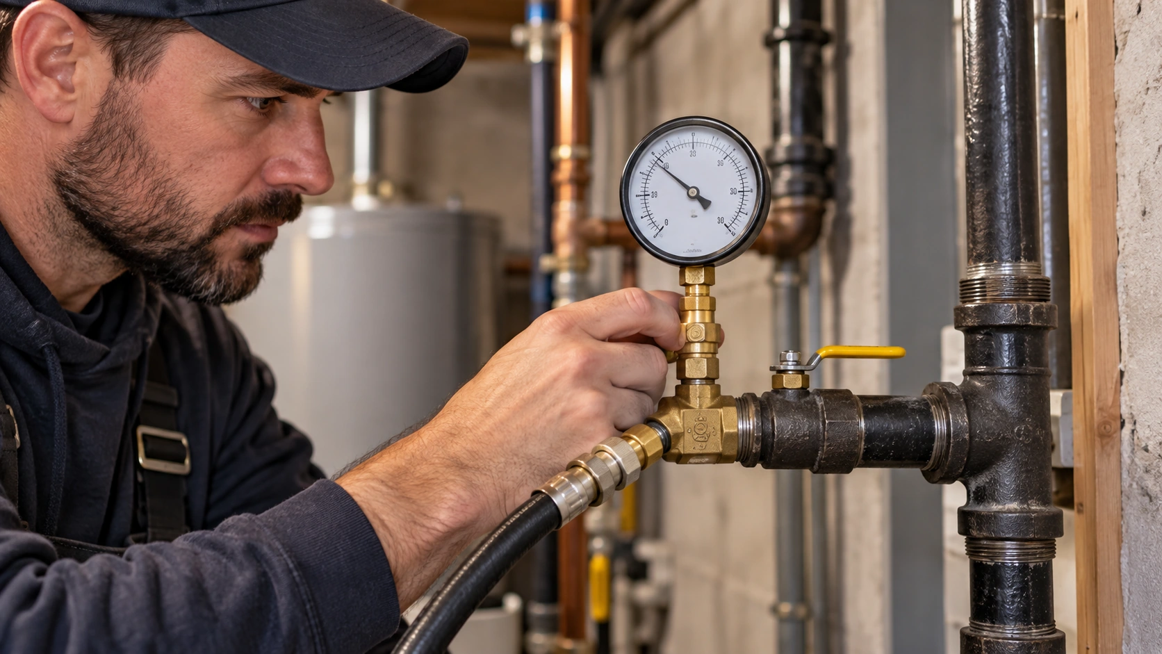 Well pump system performance test.